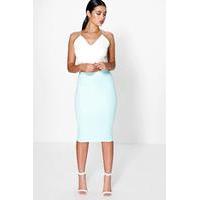 basic scuba midi skirt mint