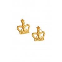 Bark Gold Crown Earrings