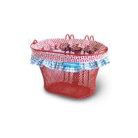 Basil Kids Jasmin Farm Front Oval Bike Basket, 12-20 Inches - Red