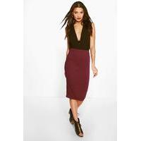 basic jersey midi skirt berry