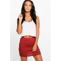 basic bodycon mini skirt berry