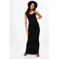 Basic Strappy Maxi Dress - black