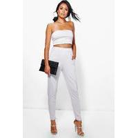 Bandeau Top And Skinny Trouser Co-Ord - grey