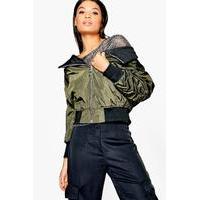 Bardot Bomber Jacket - khaki