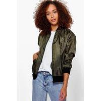 Basic Bomber Jacket - khaki