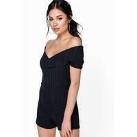 Bardot Bandage Playsuit - black