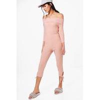 Bardot 3/4 Jumpsuit - blush