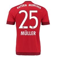 Bayern Munich Home Shirt 2015/16 - Kids Red with Muller 25 printing, Red