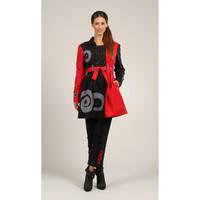 bamboos fashion coat rose womens coat in black