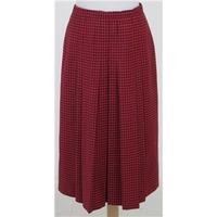 Basler, size 12 red & navy checked pleated skirt