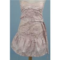 Bay, size 10 pale pink & silver strapless dress