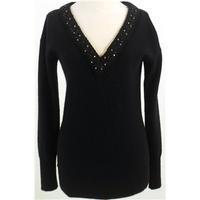 Barneys Co-op Size 12 High Quality Soft and Luxurious Pure Cashmere Black Jumper