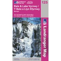 Bala & Lake Vyrnwy - OS Landranger Active Map Sheet Number 125