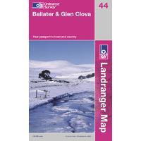 Ballater & Glen Clova - OS Landranger Active Map Sheet Number 44