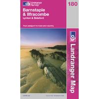 Barnstaple & Ilfracombe - OS Landranger Active Map Sheet Number 180