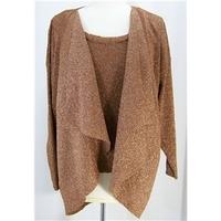 Bader, size M bronze & gold cardigan and vest top