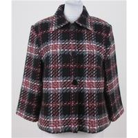 Barbara Lebek, size 12 black check coat