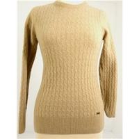 Barbour Size 14 High Quality Soft and Luxurious Pure Wool Beige Jumper