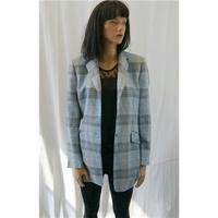 Basler Size 14 Denim Blue Checked Blazer