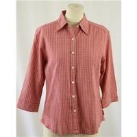 baleno ladies checked cotton shirt sleeves red large baleno size l red ...