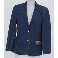 Basler size 10 blue denim fitted jacket