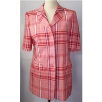 basler size 10 peach check jacket basler orange jacket