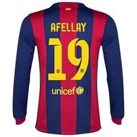 Barcelona Home Shirt 2014/15 - Long Sleeve Blue with Afellay 19 printi, Red/Blue