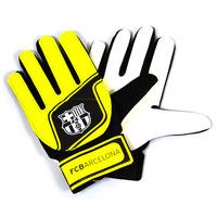 Barcelona Fc Unisex Goalie Goalkeeper Gloves, Yellow, Youth