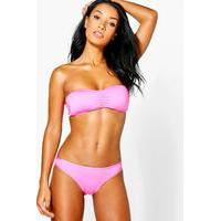 bandeau bikini set pink