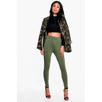 basic high waist leggings khaki