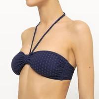 Bandeau-Style Polka Dot Bikini Top