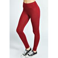 Basic Jersey Leggings - berry