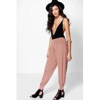 Basic Jersey Hareem Trousers - camel