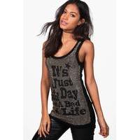 bad day studded vest black