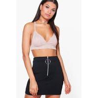 Bandage Panelled Bralet - stone