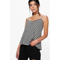 Basic Stripe Cami - black