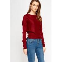 basic knit round neck jumper