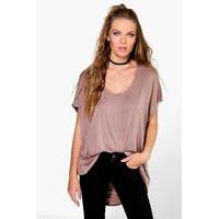 basic oversized tee mocha