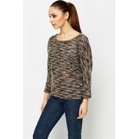 batwing speckle pullover