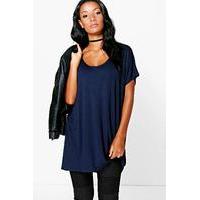 basic oversized tee navy