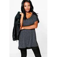 Basic Oversized Tee - charcoal