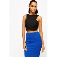 bandage textured crop top