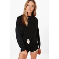 Batwing Sleeve Sweatshirt - black