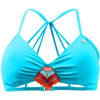 Banana Moon High Neck Swimsuit Totem Mango Blue women\'s Mix & match swimwear in blue