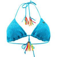 Banana Moon Blue Triangle Swimsuit Crochet Febo women\'s Mix & match swimwear in blue