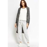 Batwing Speckled Long Cardigan