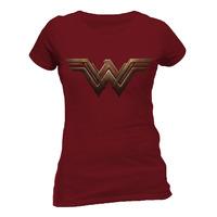 Batman Women\'s Vs Superman-wonder Woman Logo T-shirts, Red, 10 (manufacturer