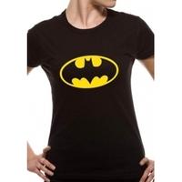 batman logo dc essentials range womens t shirt xx large black