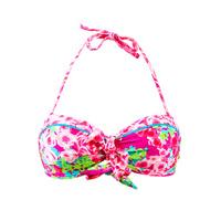 bandeau swimsuit emmatika flowers yan pink