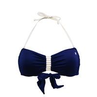 banana moon navy blue bandeau swimsuit transat yelo